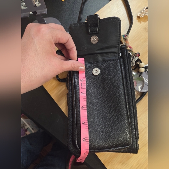 Mundi Black Women's Cornelia Bag with Multicolor Chain - Vegan Material - Picture 10 of 15